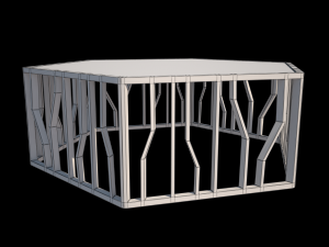 reflections shaped cocktail table Model 3D