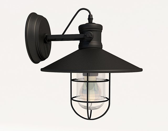 sconce antique industrial 3D Model .c4d .max .obj .3ds .fbx .stl .blend 