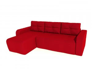 divano renata pufetta rosso Modello 3D