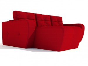 sofa renata pufetta red 3D 모델