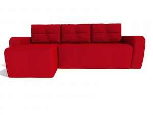 sofa renata pufetta red 3D 모델