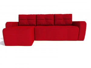 sofa renata pufetta red 3D Model