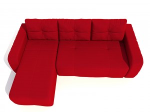 sofa renata pufetta red 3D 모델