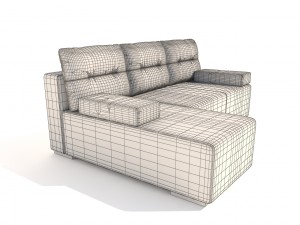 sofa marta pufetto 3D Model
