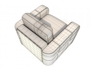 armchair renata pufetto 3D मॉडल
