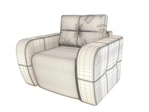 armchair renata pufetto 3D मॉडल