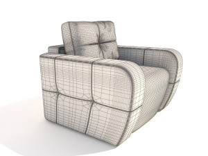 armchair renata pufetto 3D मॉडल