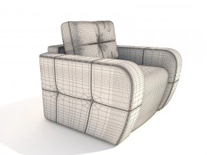 armchair renata pufetto 3D Model