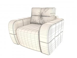 armchair renata pufetto 3D Model