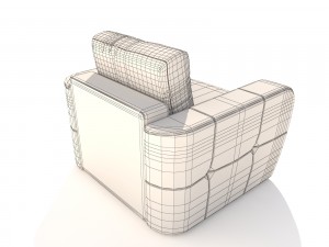 armchair renata pufetto 3D मॉडल