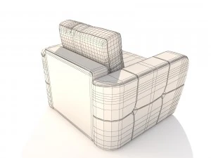 armchair renata pufetto 3D Model