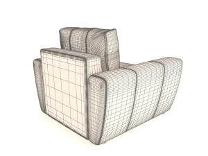 armchair andrea pufetto 3D Model