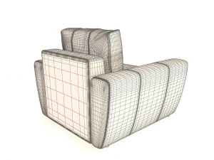 armchair andrea pufetto 3D Model