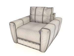 armchair andrea pufetto 3D Model
