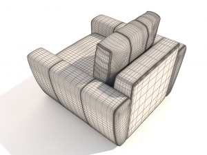 armchair andrea pufetto 3D Model