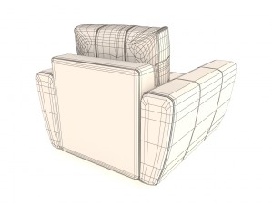 armchair andrea pufetto 3D Model