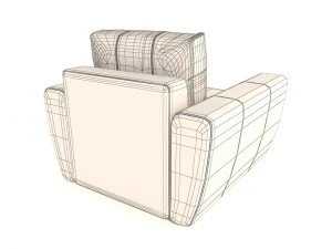 armchair andrea pufetto 3D Model