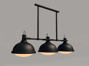chandelier nordic vintage iron hang 3D Modell