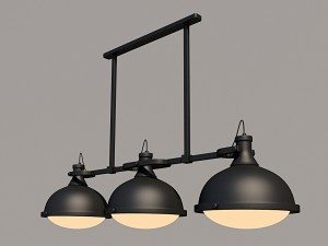 chandelier nordic vintage iron hang 3D Modell