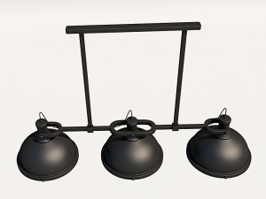 chandelier nordic vintage iron hang 3D Modell