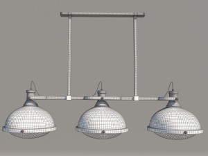 chandelier nordic vintage iron hang 3D Modell