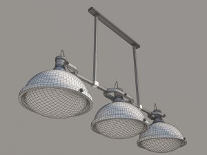 chandelier nordic vintage iron hang 3D Modell