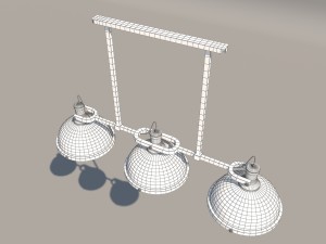 chandelier nordic vintage iron hang 3D Modell