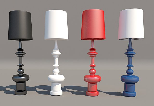 floor lamp de la espada 3D Model .c4d .max .obj .3ds .fbx .stl .blend 