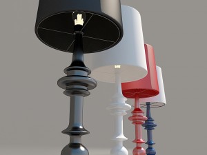 floor lamp de la espada 3D Model
