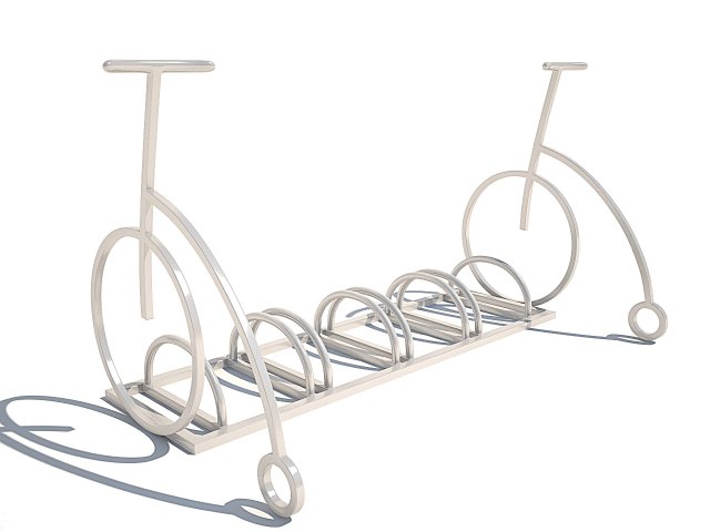 bicycle parking 3D Model .c4d .max .obj .3ds .fbx .stl .blend 