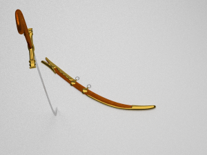 mongol sword Modèle 3D