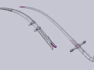 mongol sword 3D Model