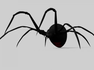 black widow spider rigged 3Dモデル