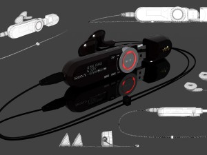 sony walkman b150 Model 3D