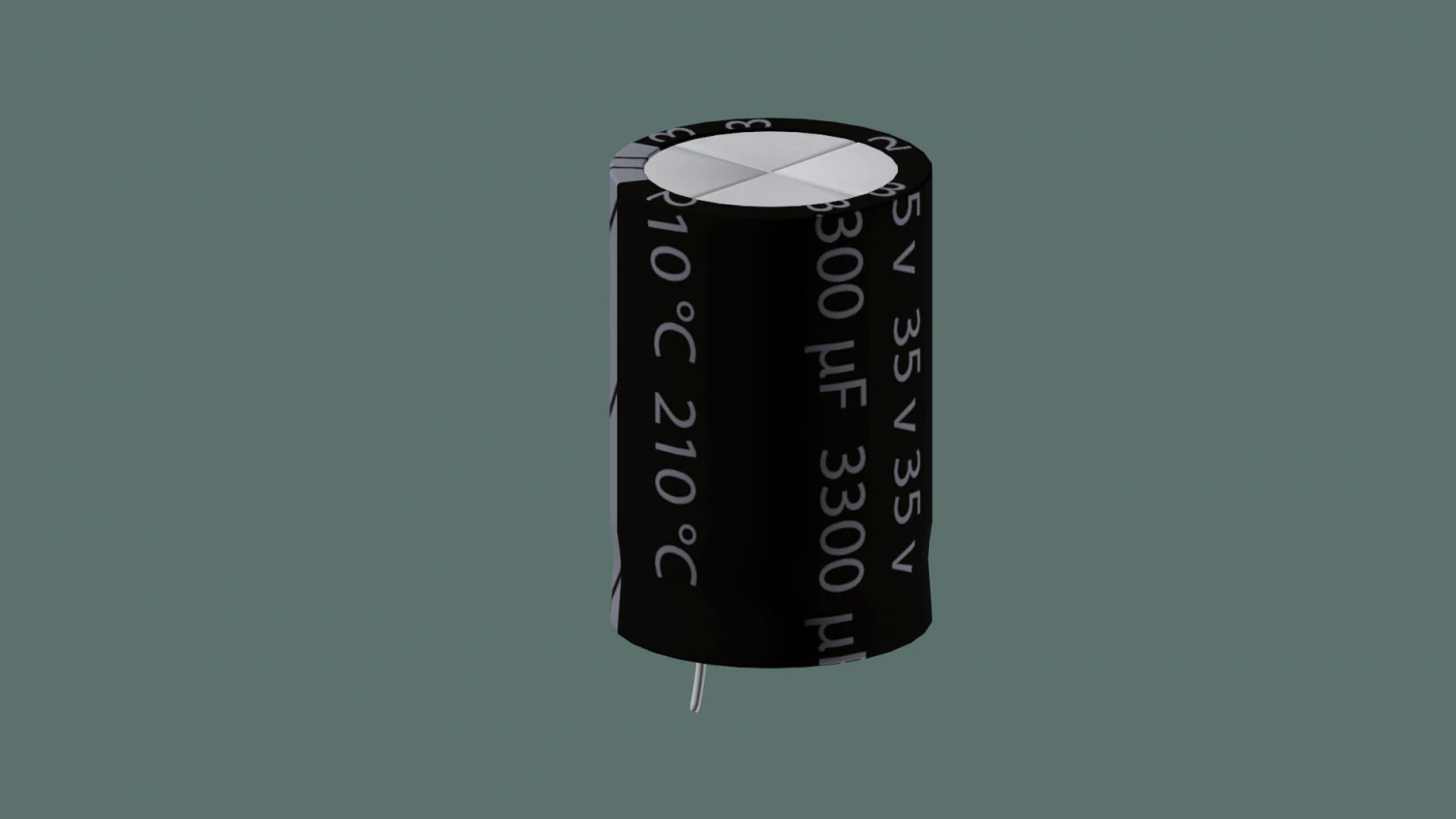 electrolytic capacitor 3D Model .c4d .max .obj .3ds .fbx .stl .blend 