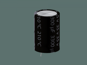 electrolytic capacitor 3D-Modell