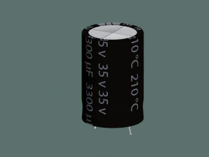 electrolytic capacitor 3D Model