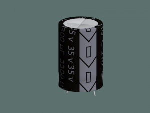 electrolytic capacitor 3D Model