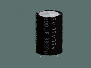 electrolytic capacitor 3D Model