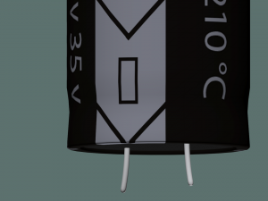 electrolytic capacitor 3D Model