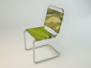 chair military 3D Model