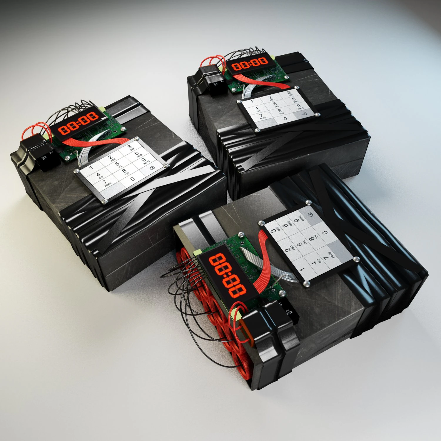 3d c4 bomb 3D Model .c4d .max .obj .3ds .fbx .stl .blend 