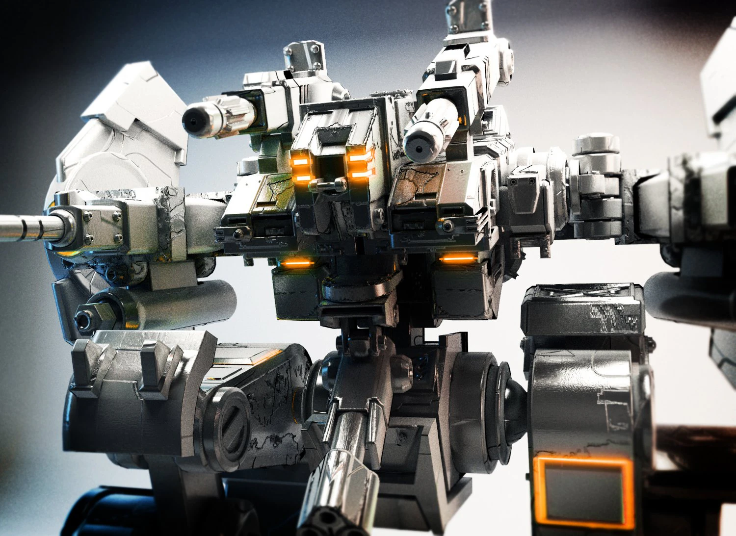 robot war mk1 3D Model .c4d .max .obj .3ds .fbx .stl .blend 