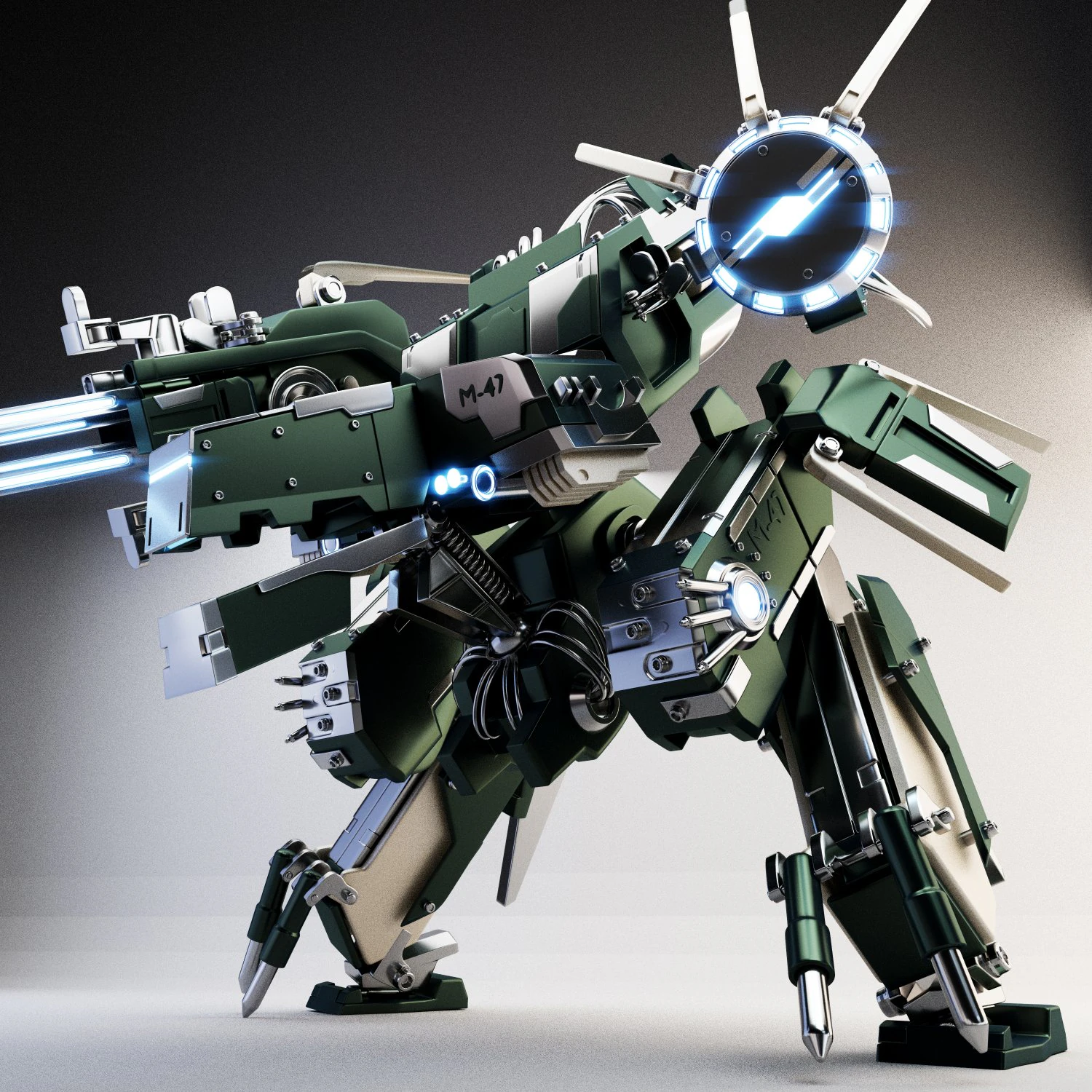 metal gear rex - robot 3d 3D Model .c4d .max .obj .3ds .fbx .stl .blend