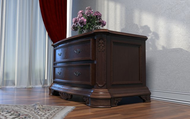 commode Model 3D .c4d .max .obj .3ds .fbx .stl .blend 