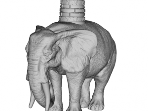 elephant with tower 3d stl 3Dプリントモデル