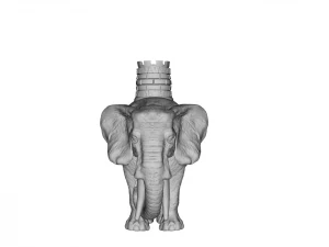 elephant with tower 3d stl 3D Print Model