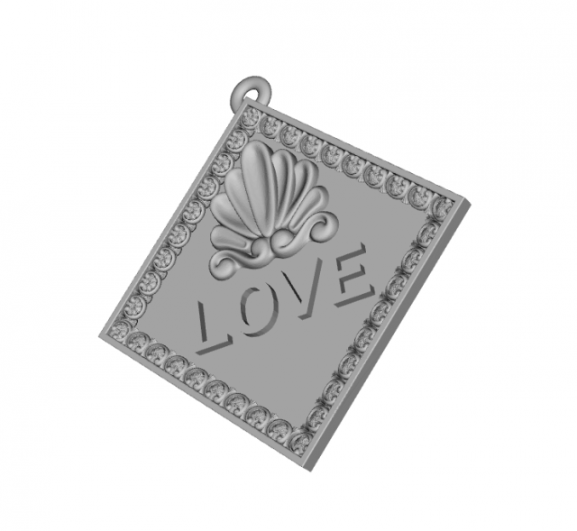 pendant love 3d stl 3Dプリントモデル .c4d .max .obj .3ds .fbx .stl .blend 