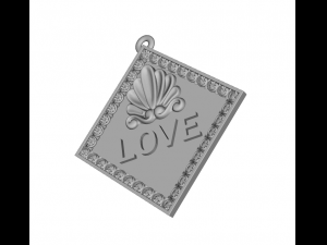 pendant love 3d stl 3Dプリントモデル