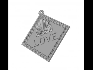 pendant love 3d stl 3D Print Model